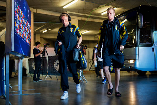Sveriges Sam Larsson och Simon Gustafson