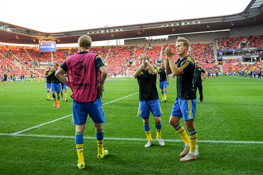 Sveriges Oscar Lewicki och Oscar Hiljemark