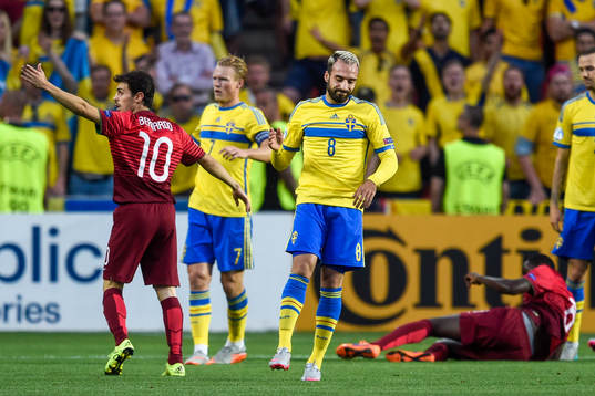 Portugals Bernardo Silva och Sveriges Abdullah Khalili
