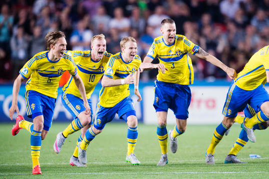 Sveriges Ludwig Augustinsson, John Guidetti, Oscar Lewicki