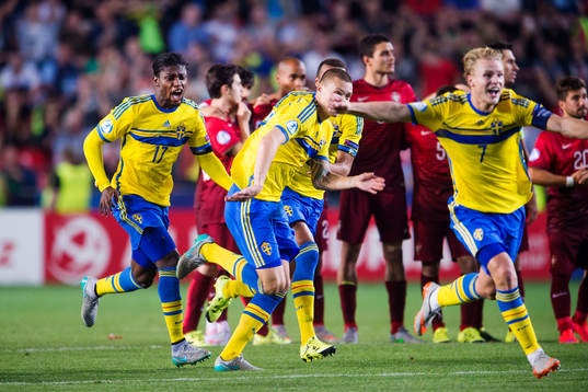 Sveriges Joseph Baffo jublar