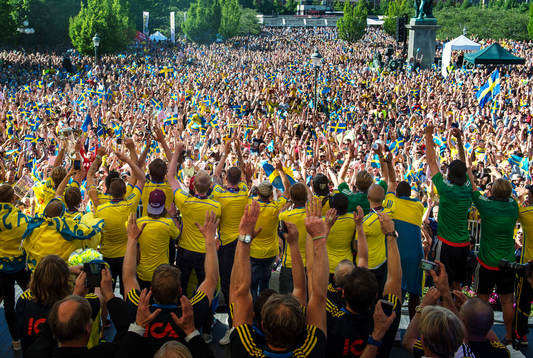 Bläddra bland fler bilder av Fotboll, U21-EM, Sverige hyllas