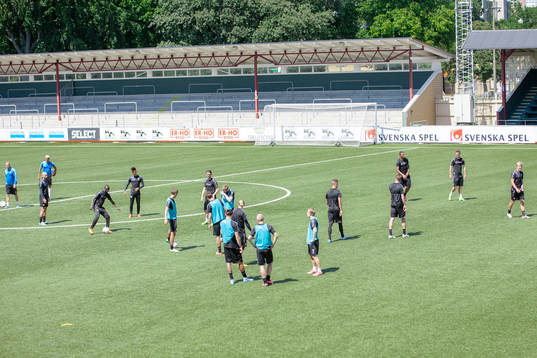 Malmö FF spelare på plan