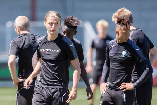 Malmö FFs Pawel Cibicki och Tobias Sana