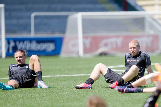 Malmö FFs Erik Johansson och Anton Tinnerholm
