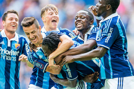 Djurgårdens Sam Johnson jublar