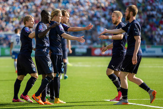 Malmö FFs spelare jublar
