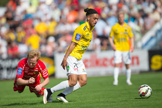 Elfsborgs Simon Lundevall och Falkenbergs Alexander Jakobsen