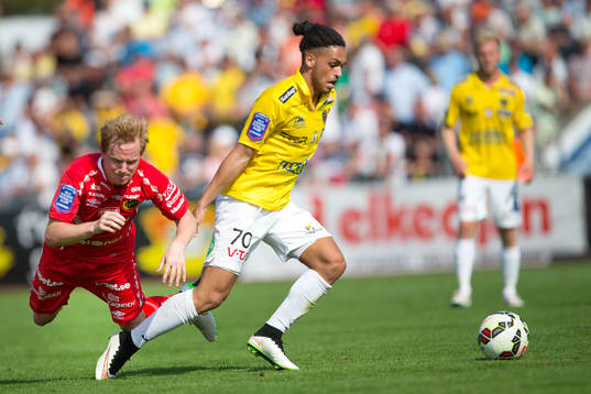 Elfsborgs Simon Lundevall och Falkenbergs Aleksander