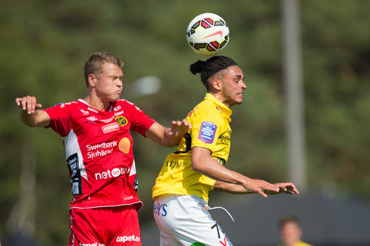 Elfsborgs Jon Jönsson och Falkenbergs Aleksander Jakobsen