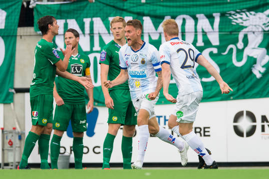 Gefles David Fällman firar 1-0