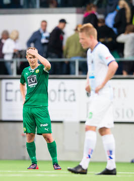 Hammarbys Erik Israelsson ser deppig ut