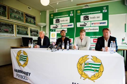 Hammarbys tränare Nanne Bergstrand, nyförvärven Imad