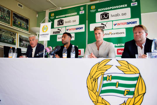 Hammarbys tränare Nanne Bergstrand, nyförvärven Imad