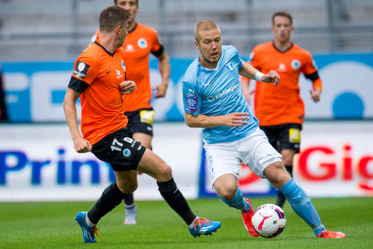Malmö FFs Anton Tinnerholm och Slovan Liberec Lukas