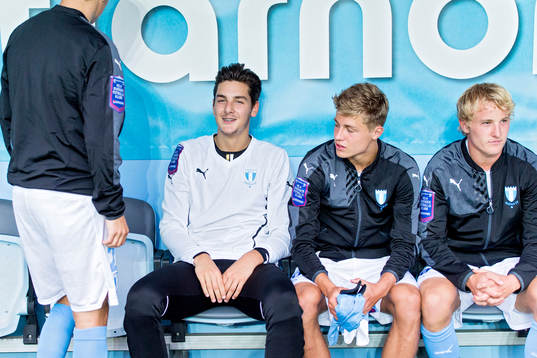 Malmö FFs målvakt Marko Johansson, Mattias Svanberg och