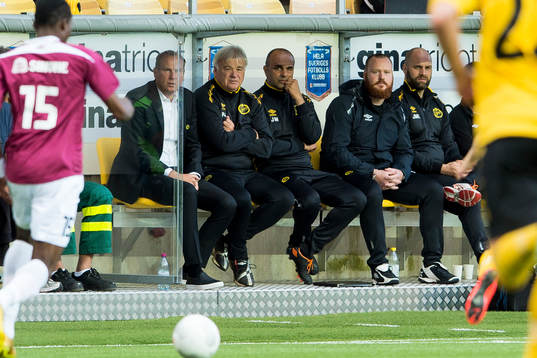 Elfsborgs manager Magnus Haglund (v), assisterande tränare