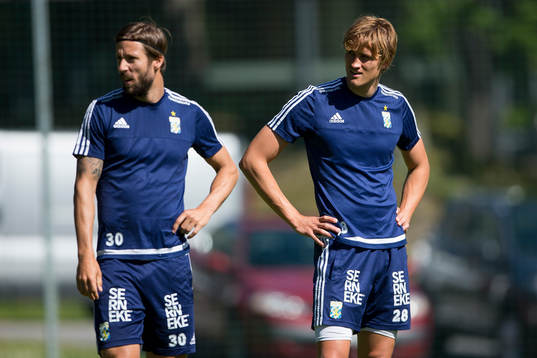 IFK Göteborgs Mattias Bjärsmyr och Thomas Rogne
