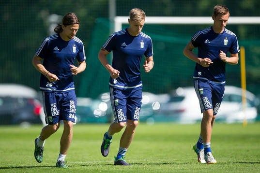 IFK Göteborgs Lasse Vibe, Sören Rieks och Jakob Ankersen