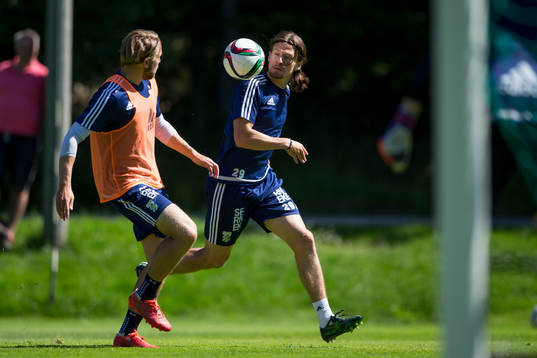 IFK Göteborgs Lasse Vibe och Adam Johansson