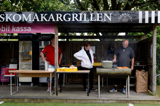 Grillar förbereds