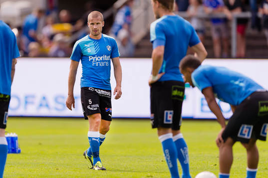 Halmstads Christoffer Andersson före fotbollsmatchen i