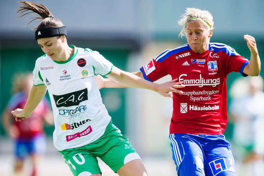 Hammarbys Elina Johansson och Vittsjös Therese Björck