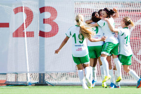 Hammarbys spelare jublar