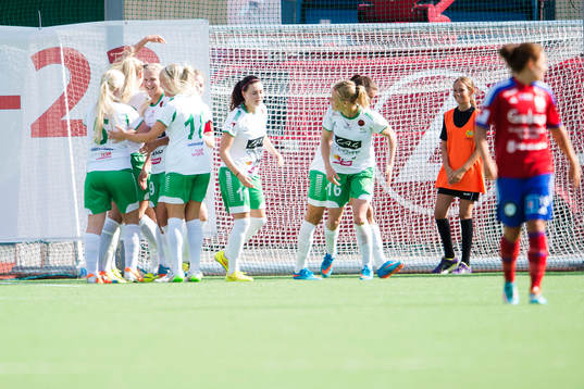 Hammarbys spelare jublar