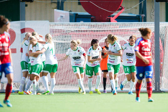 Hammarbys spelare jublar