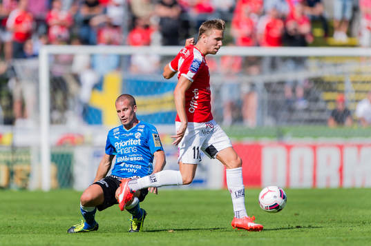 Halmstads Christoffer Andersson och Kalmars Jonathan Ring