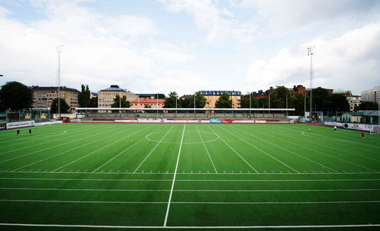 Zinkensdamms IP har linjer för både amerikansk fotboll