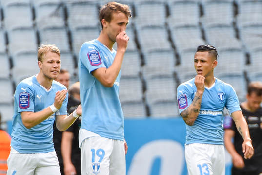 Malmö FFs Oscar Lewicki, Magnus Wolff Eikrem och Victor