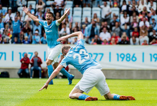 Malmö FFs Jo Inge Berget och Markus Rosenberg  är
