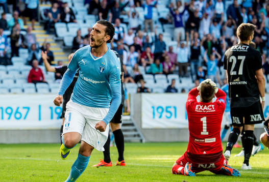 Malmö FFs Agon Mehmeti gör 2-2 i sista matchminuten