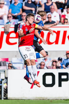 Kalmars Viktor Elm och Halmstads Snorre Krogsgård
