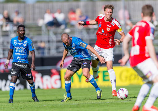 Kalmars Viktor Elm och Halmstads Christoffer Andersson