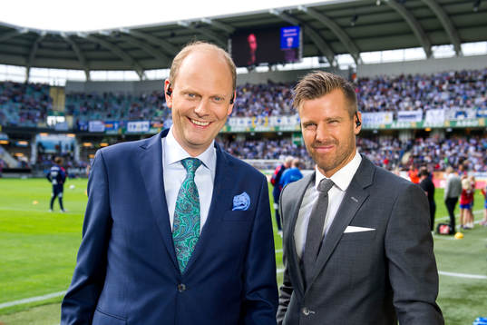 Lasse Granqvist och Pontus Farnerud i studion hos Cmore