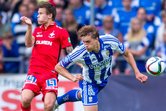 Norrköpings Arnor Ingvi Traustason och IFK Göteborgs