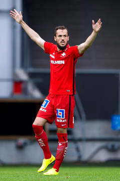 Norrköpings Emir Kujovic gestikulerar