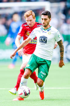 Hammarbys Nahir Besara och Falkenbergs Dan Keat