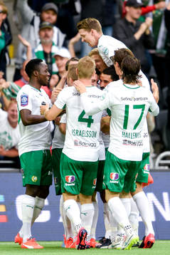 Hammarbys spelare firar
