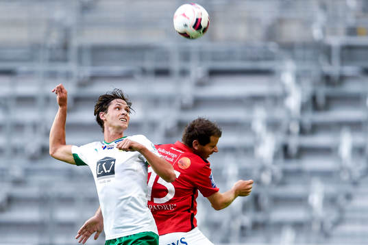 Hammarbys Philip Haglund och Falkenbergs Stefan Rodevåg