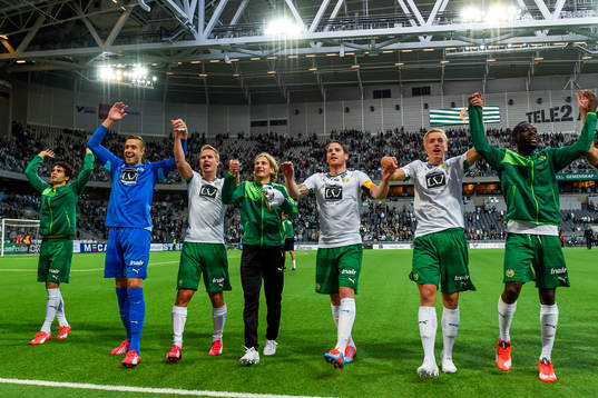 Hammarbys spelare firar