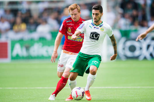 Falkenbergs Dan Keat och Hammarbys Nahir Besara