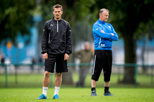 Malmö FFs Markus Rosenberg och tränare Åge Hareide