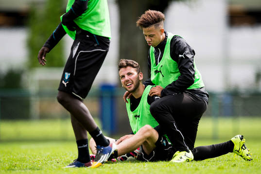 Malmö FFs Erdal Rakip och Tobias Sana