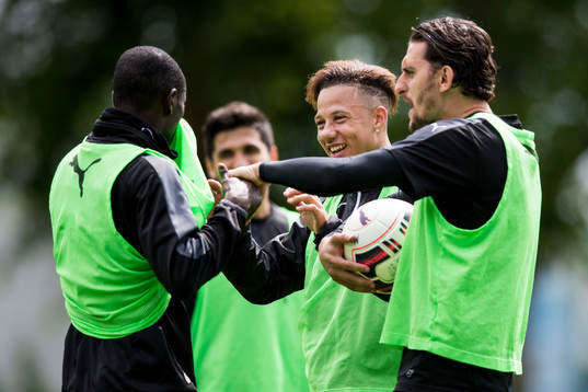 Malmö FFs Tobias Sana, Agon Mehmeti och Enock Kofi Adu