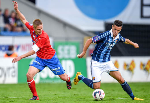 Helsingborgs Johan Mårtensson och Djurgårdens Haris
