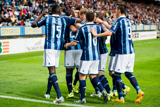 Djurgårdens spelare jublar